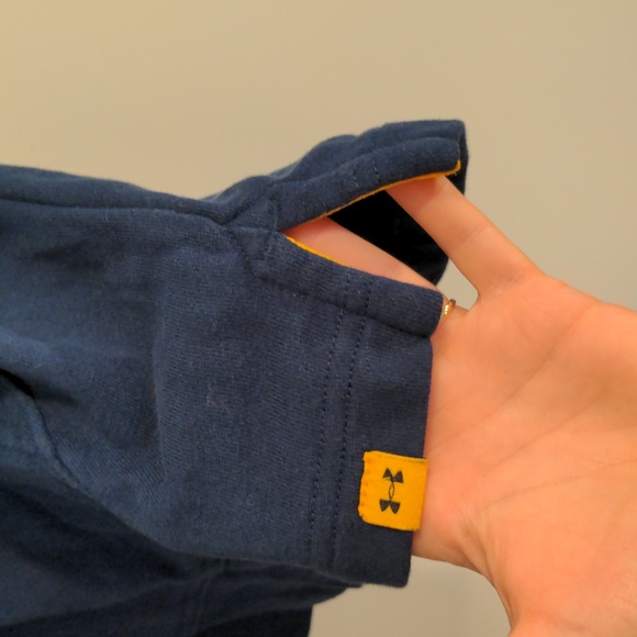 Under Armour Men's Medium Project Rock Hoodie Shirt Navy Blue - Picture 5 of 9